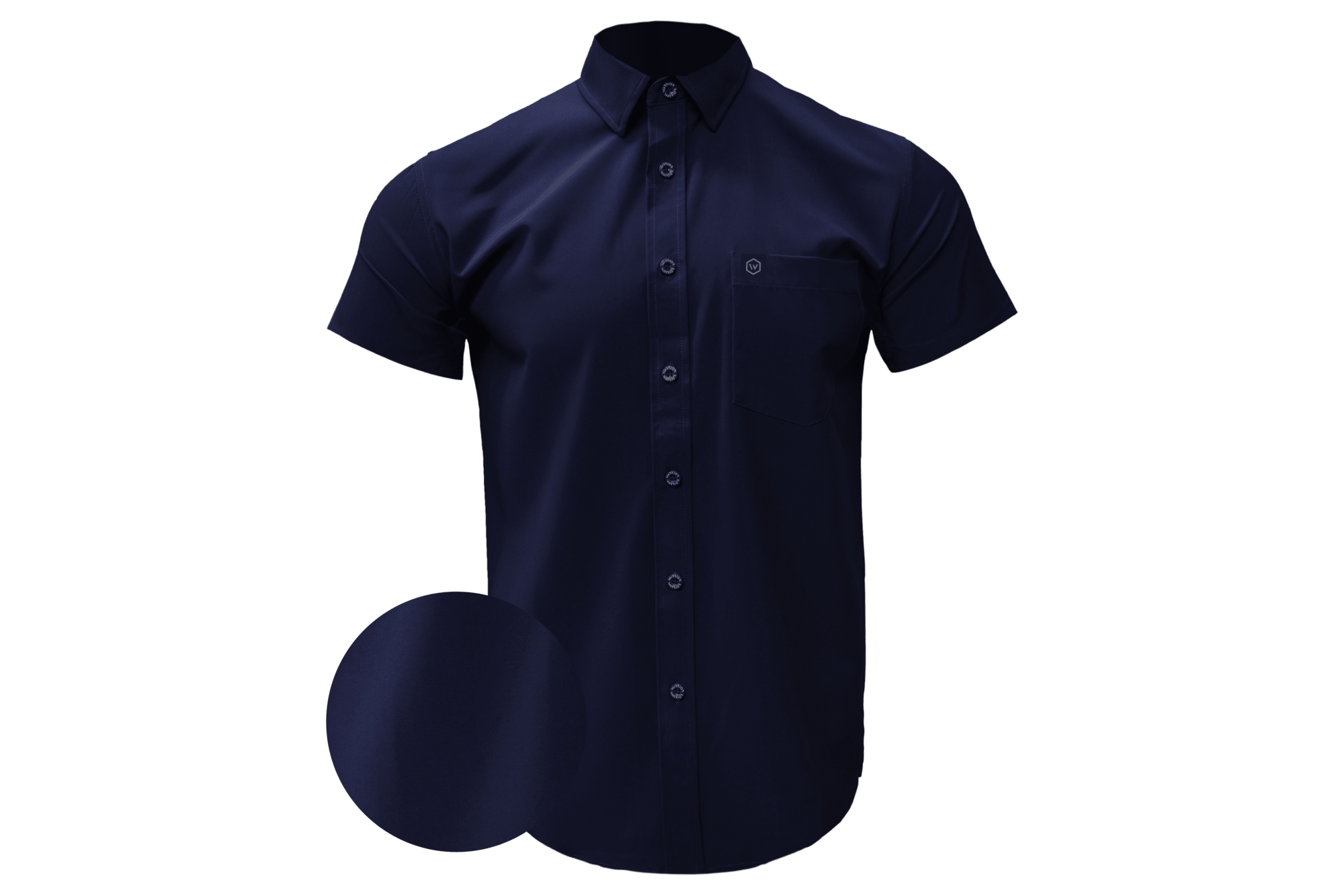 Solid Navy Blue Button Down