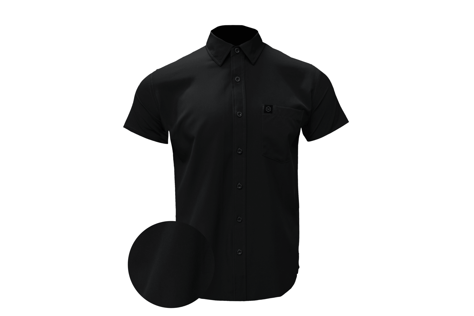 Solid Black Button Down