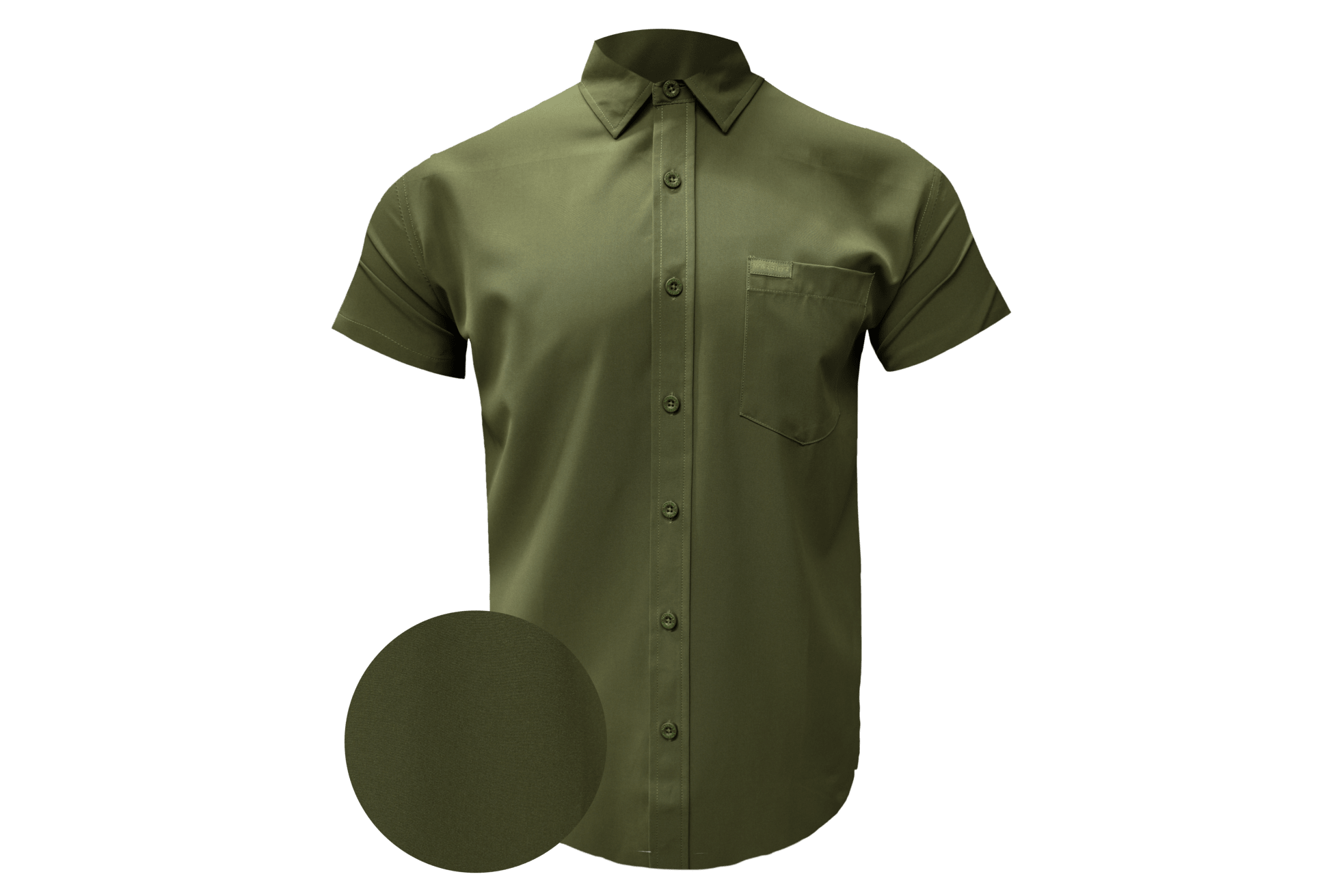 Solid OD Green Button Down