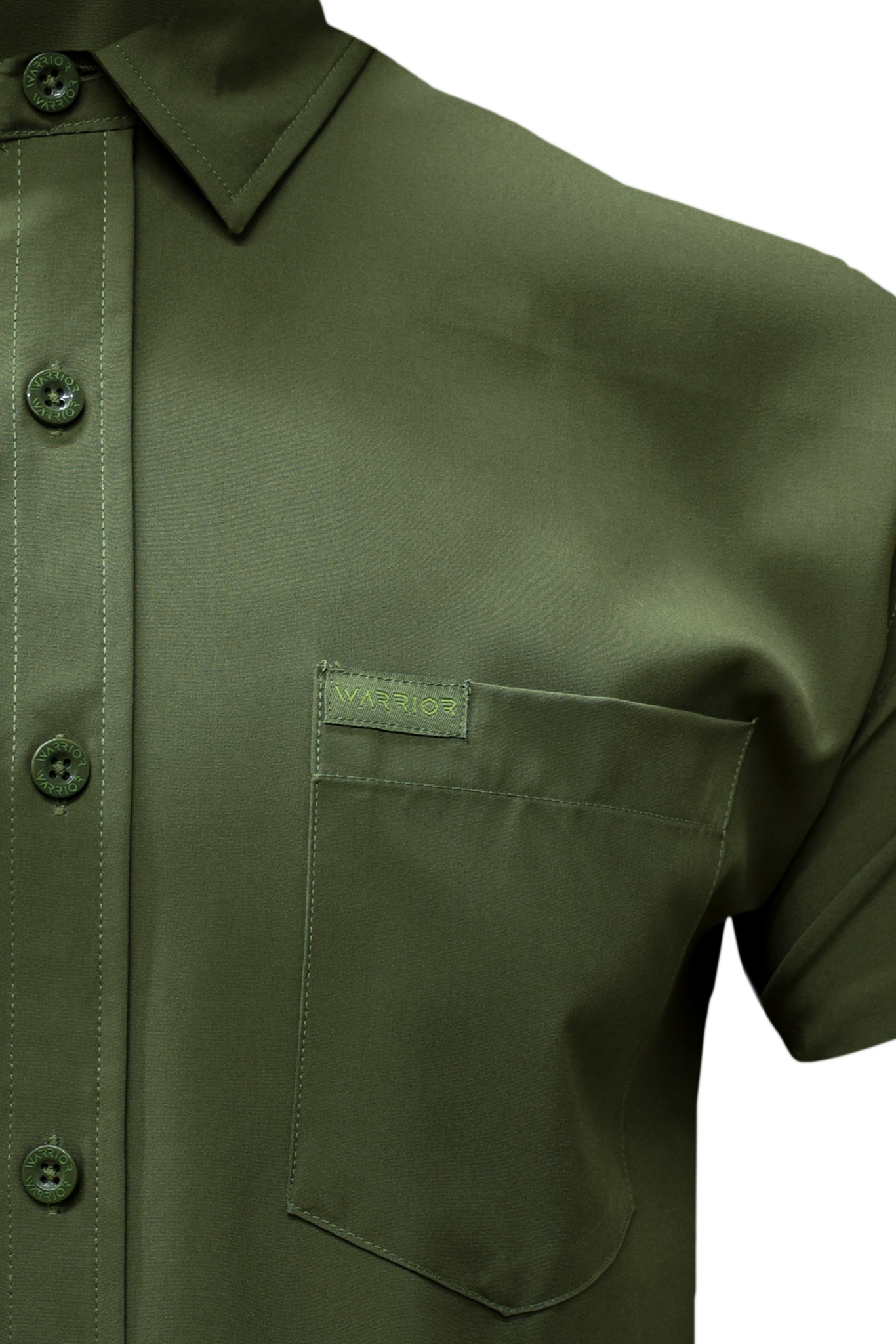 Solid OD Green Button Down