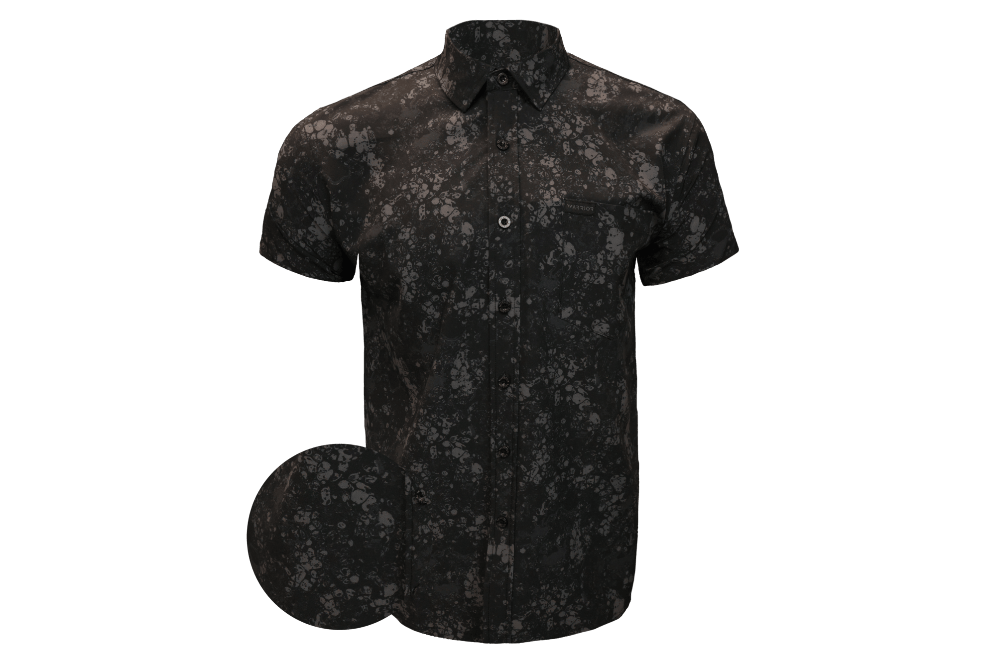 Black Geo 7 Button Down