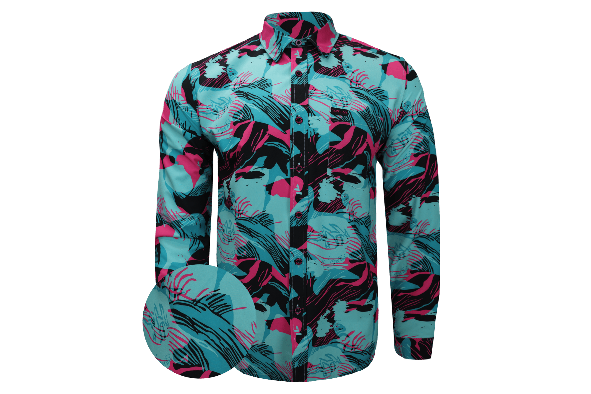 Miami Brushstroke Long Sleeve Button Down