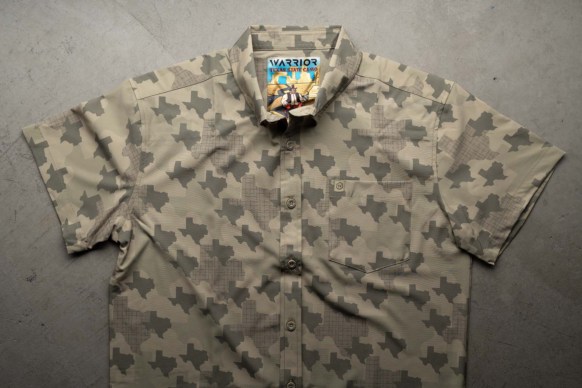 Texas State Camo Button Down