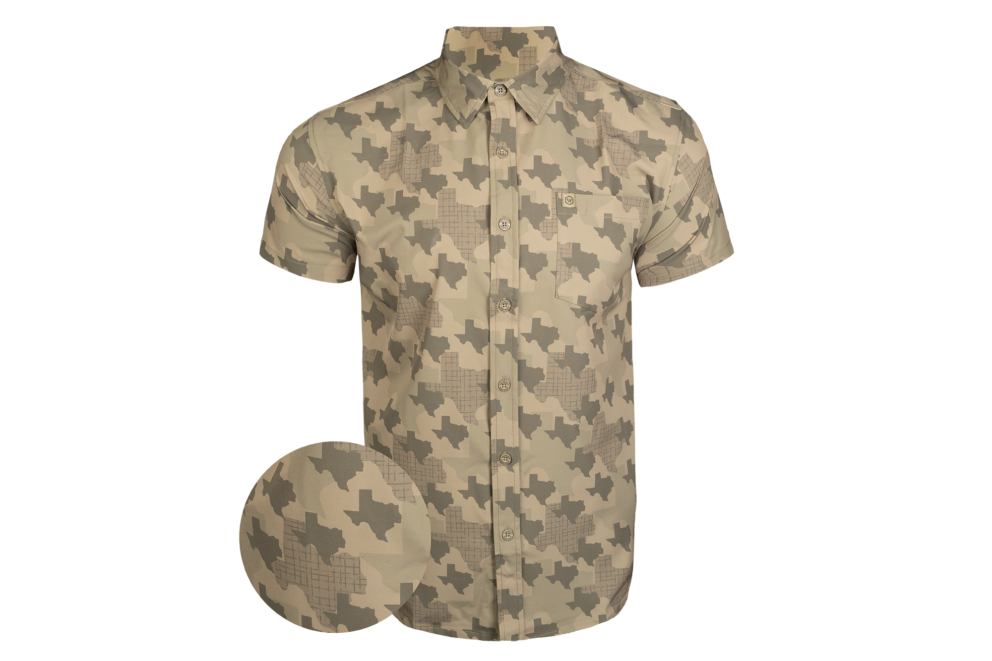 Texas State Camo Button Down