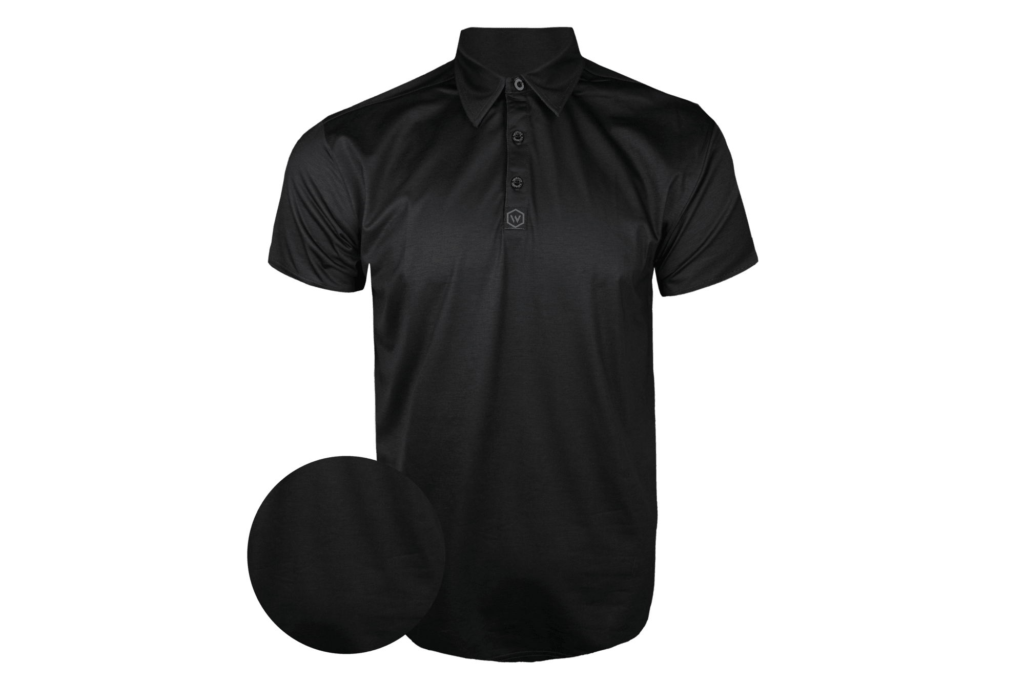 Solid Black Polo