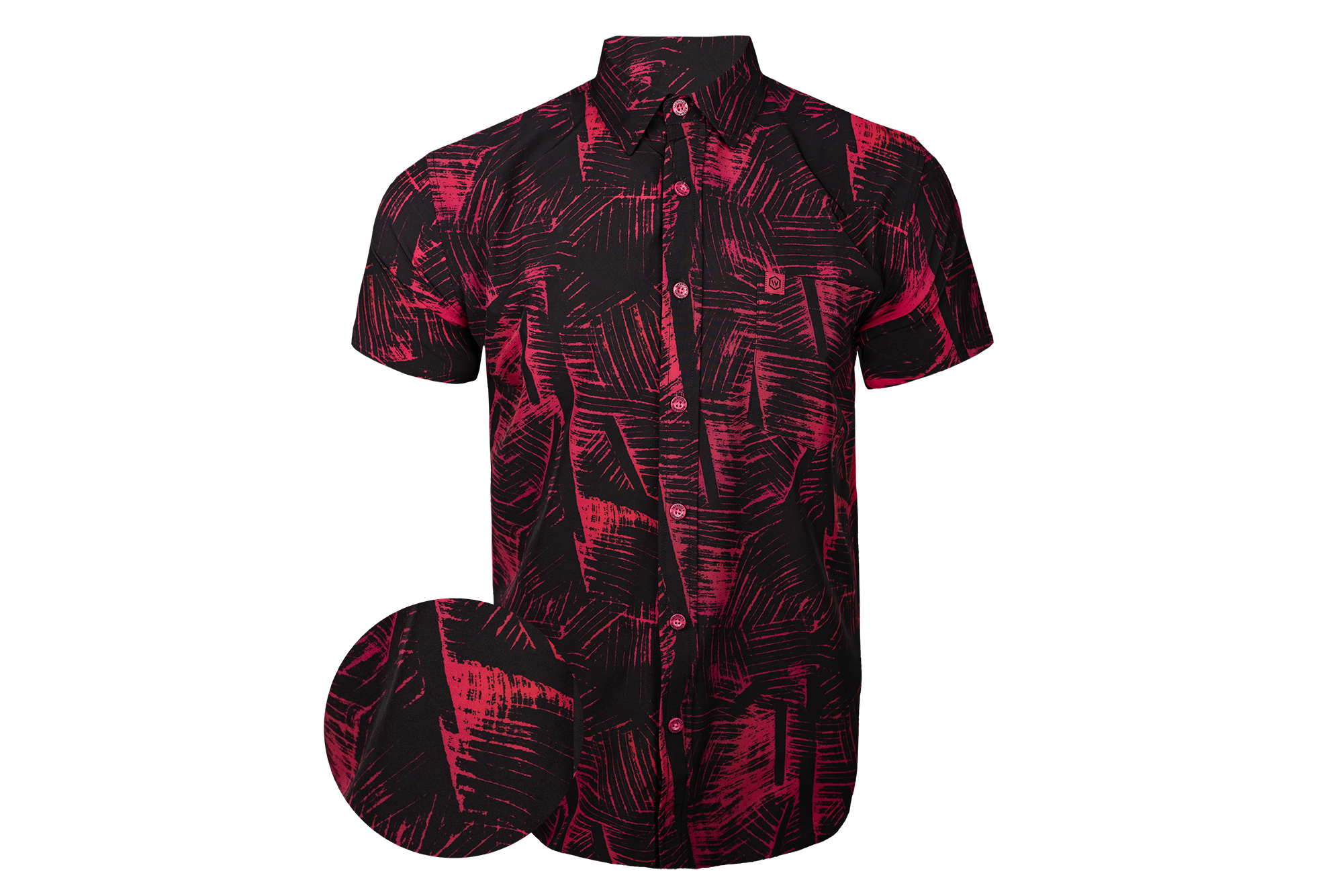 Tropic Night Pink Button Down