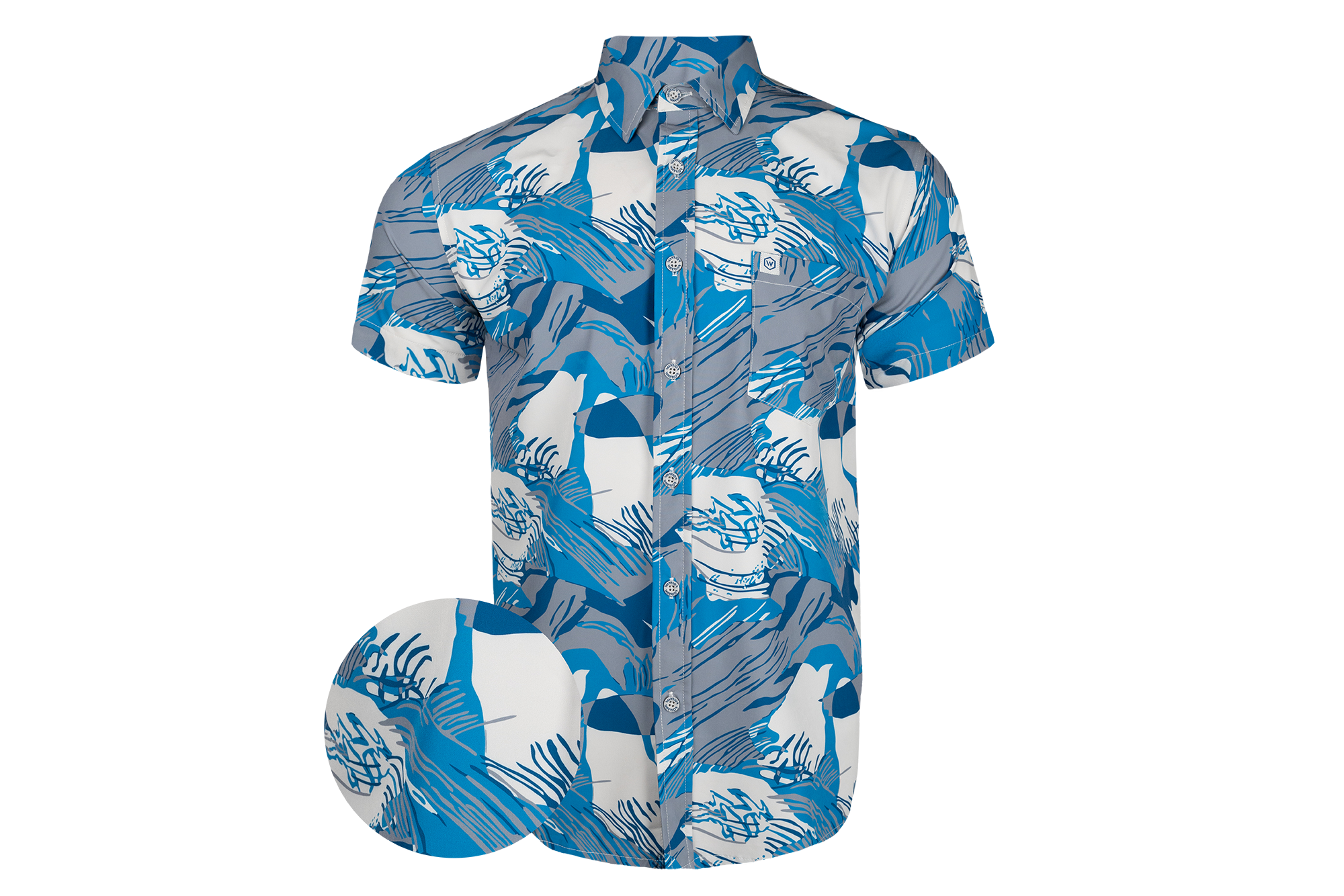 Artic Blue Rhodie Button Down