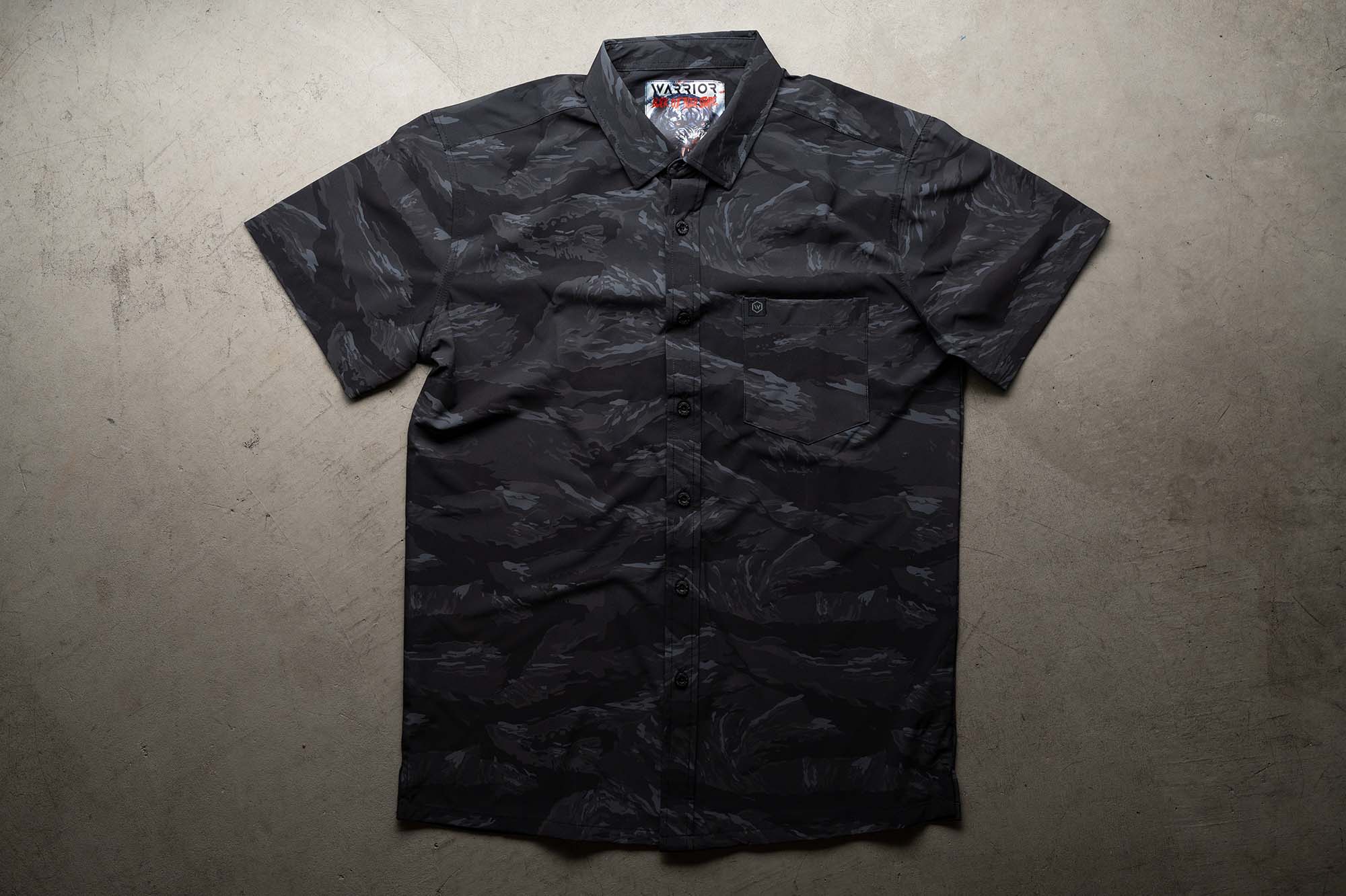 Blackout Tiger Stripe Button Down