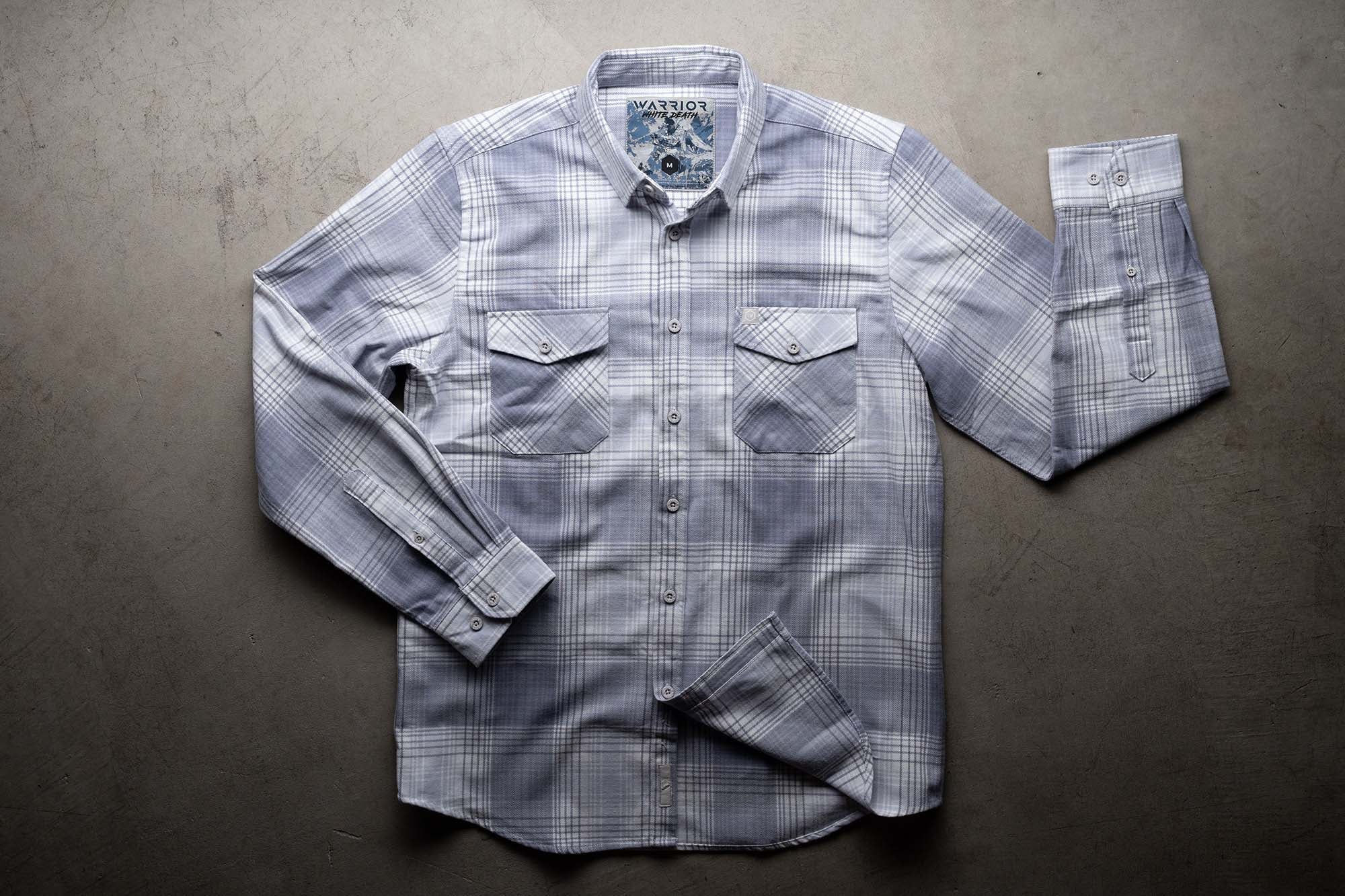 White Death Plaid Flannel