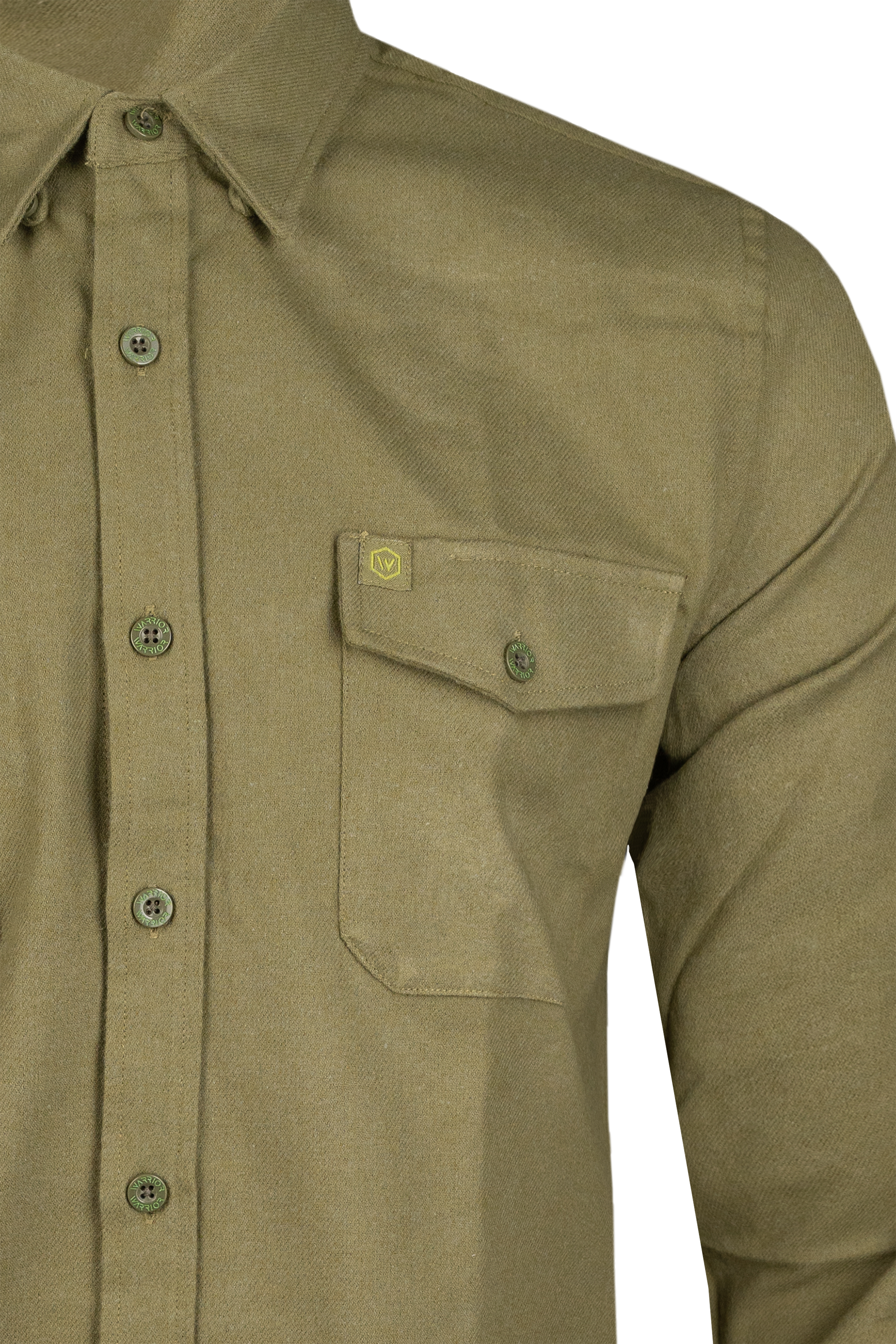 Solid OD Green Midweight Flannel