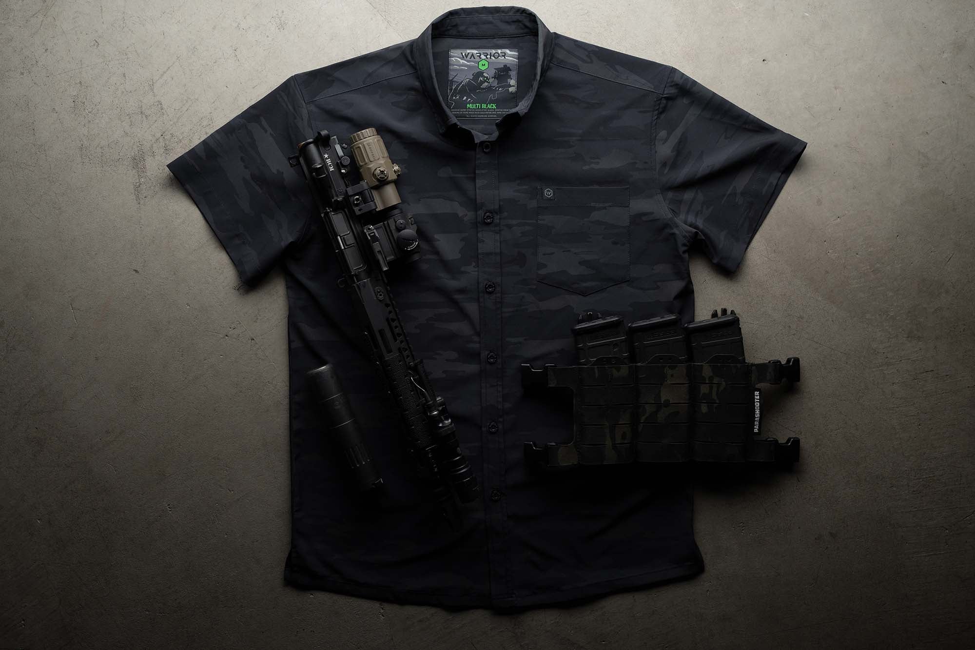 Multi Blackout Button Down