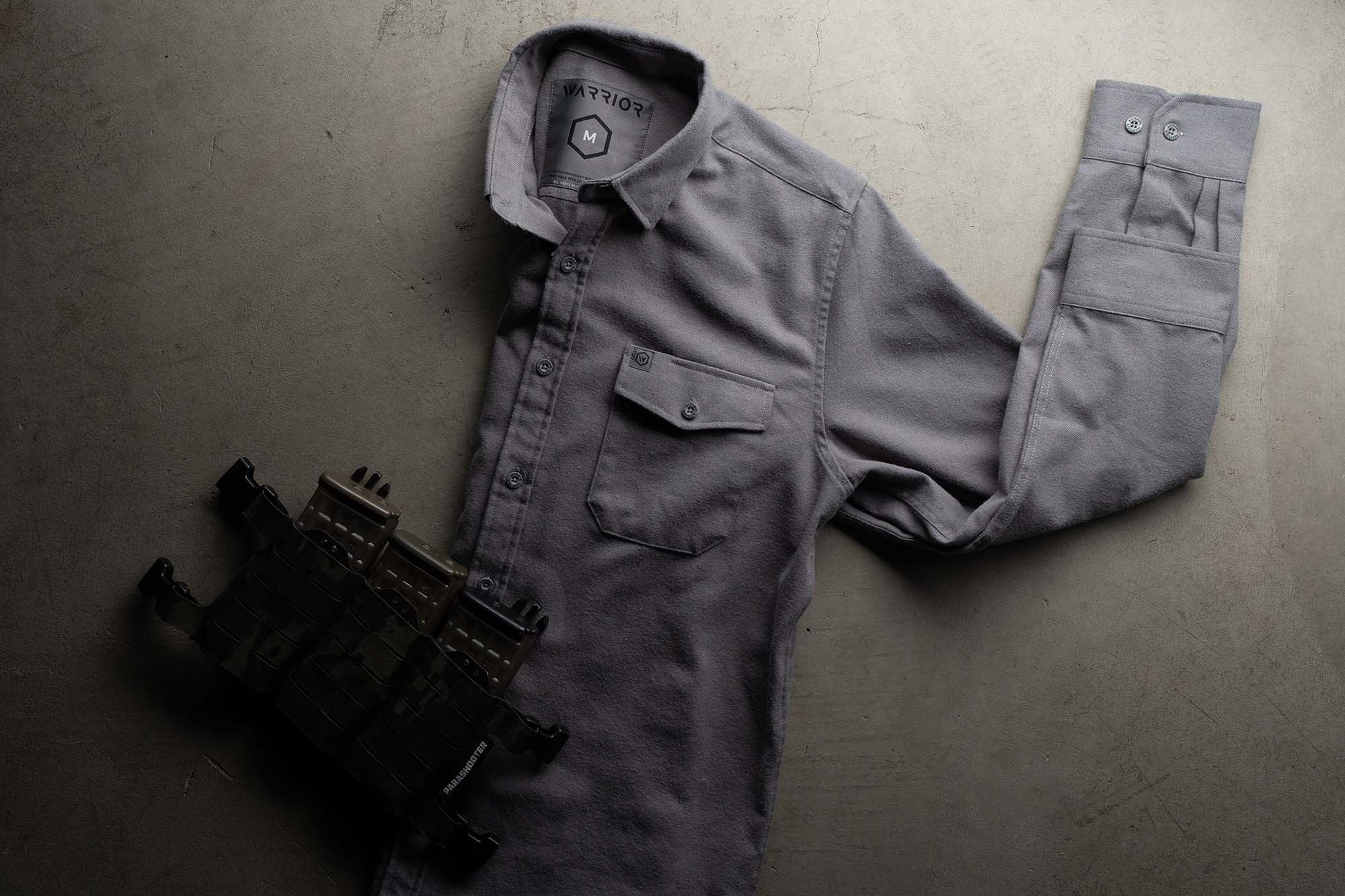 Solid Grey Midweight Flannel